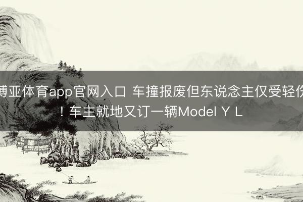 博亚体育app官网入口 车撞报废但东说念主仅受轻伤! 车主就地又订一辆Model Y L